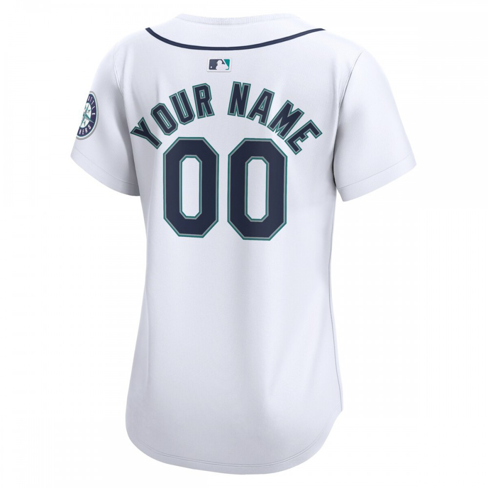 Seattle Mariners Women's Home Limited Custom Jersey - White-Pro Kit Vault | Brand New 26/27 Sports Jerseys